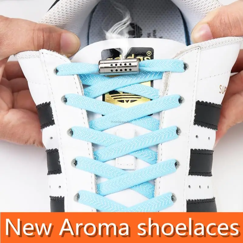 New aroma Elastic Laces Sneakers No Tie Shoelaces Flat Shoe laces without ties Kids Adult Quick Shoelace Rubber Bands for Shoes