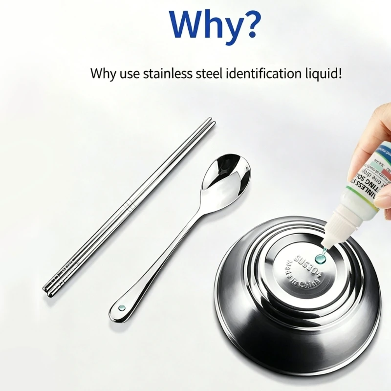 15ml Stainless Steel Detection Liquid Identification Rapid Manganese Content Test Solution for Kitchen Gadget Industrial