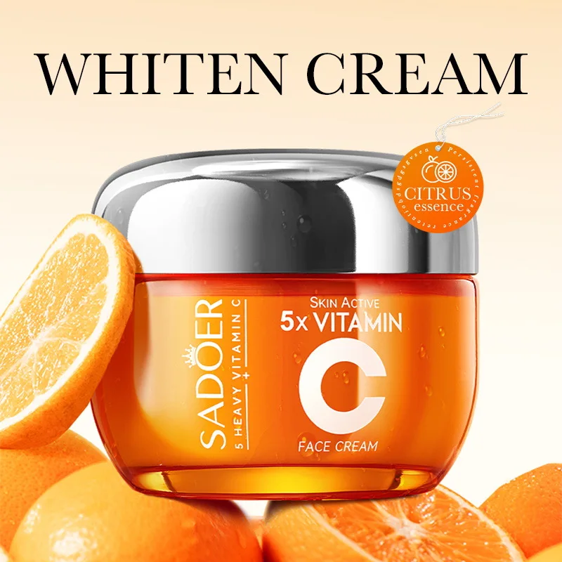 SADOER Vitamin C Face Cream Facial skincare Firming Moisturizing Brightening Hydrating Facial Creams Beauty Face Skin Care