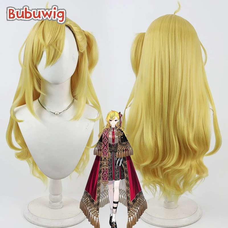 

Bubuwig Synthetic Hair Kaela Kovalskia Cosplay Wigs Virtual YouTuber Kaela Kovalskia 70cm Long Wavy Blonde Wig Heat Resistant