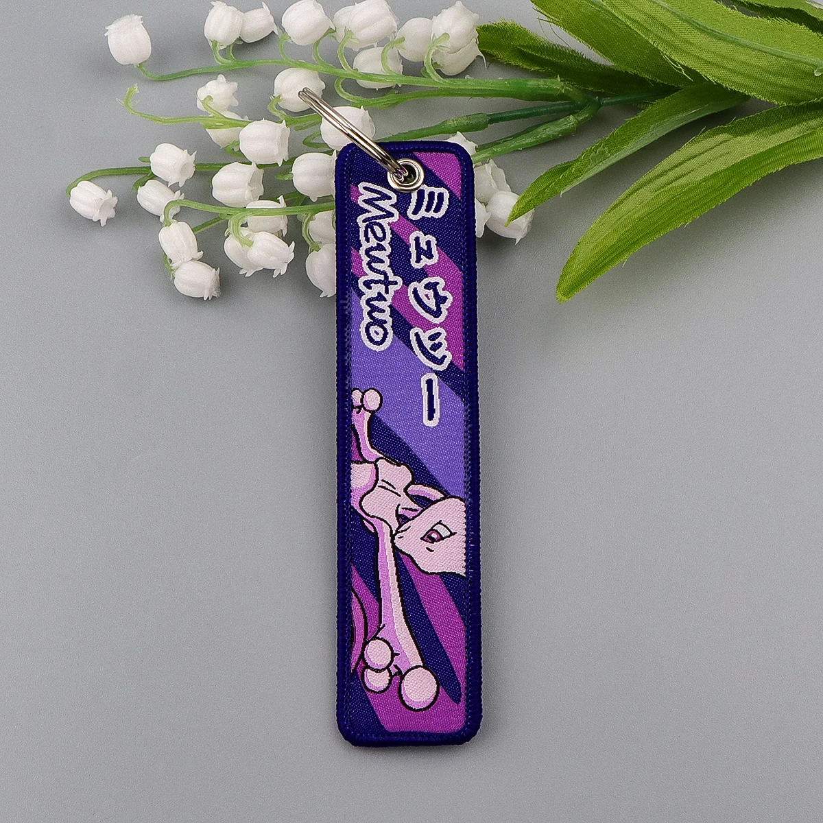 أنيمي لعبة التطريز مفتاح Fobs الكرتون لطيف مفتاح العلامات المفاتيح للدراجات النارية سيارات مفتاح حامل قلادة مجوهرات هدايا تشافيرو #2