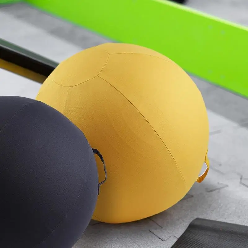 65CM Yoga Ball Dustproof Cover Anti-Slip Cotton Anti-static Absorb Sweat Yoga Fitness Non-Slip Ball Cover with Handle