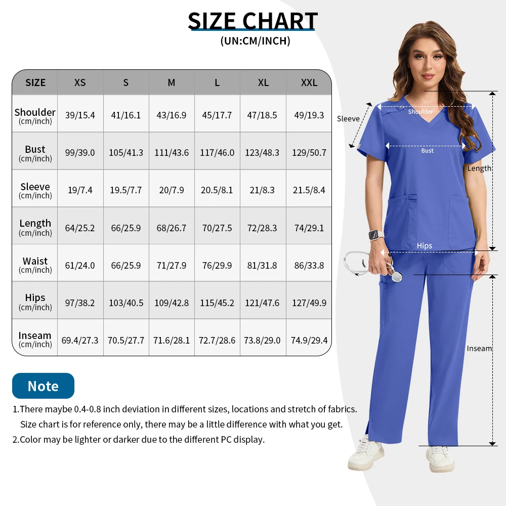 Roupa de trabalho cirúrgica uniformes de spa clínica dentária esfrega topos calças ternos uniformes de enfermeira médica feminino trabalho uniforme de enfermagem esfrega conjunto