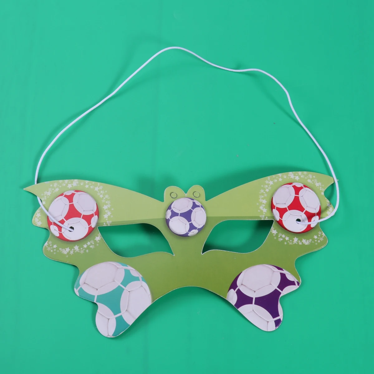 

6 PCS Football Half Face Masks for Kids Comfortable Elastic Band Masquerade Party Supplies Halloween Costumes DIY Decorations