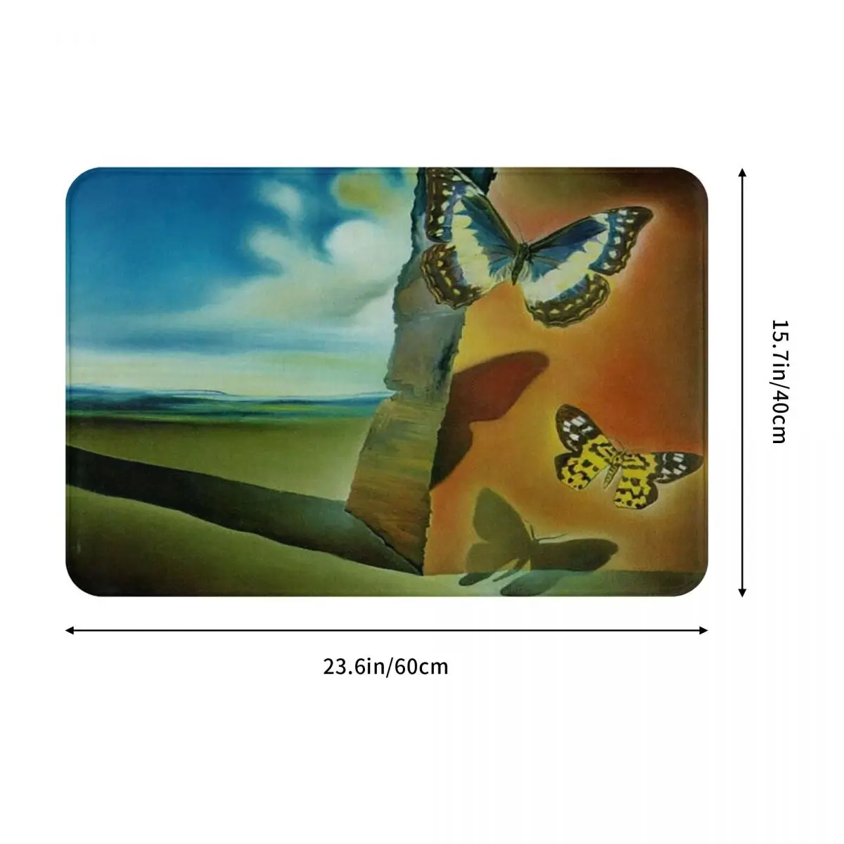 The Meditative Rose By Salvador Dali Doormat Water oil proof Carpet Rug Kitchen Entrance Home Floor Mat for Balcony Footpad Mats