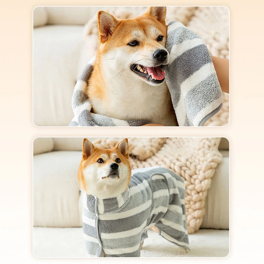 1PC Dog Bathrobe Oversized Thick-Added Absorbent Quick Drying Golden Shiba Cat Bath Towel Towel Used After Bath