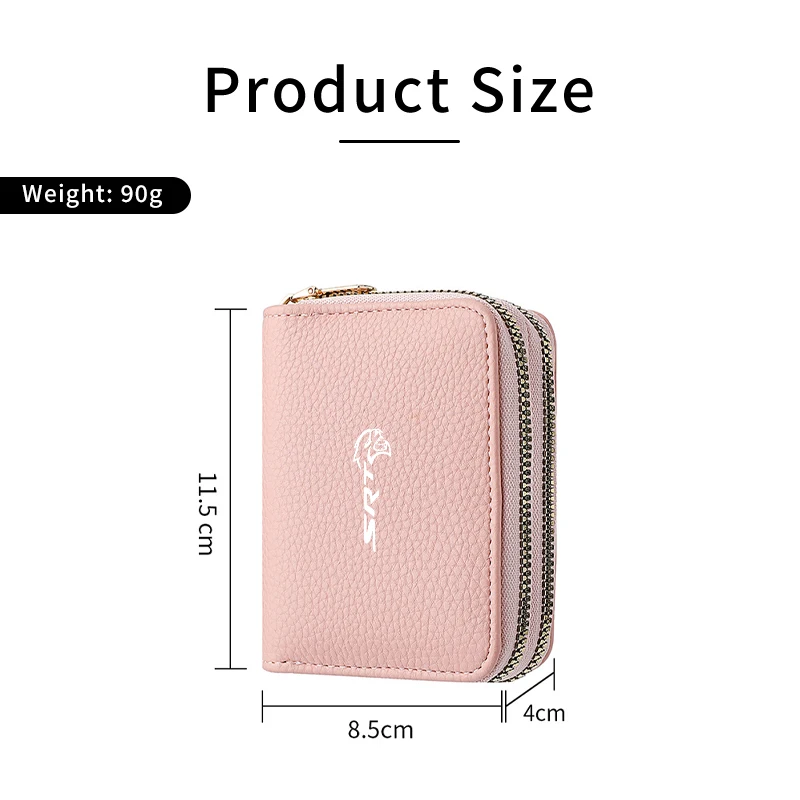 Car Logo Wallet Coin Purse ID Card Storage Bag For Dodge SRT Avenger Journey Charger Challenger Caliber Nitro Durango Dart