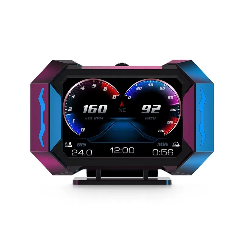 HUD P25 Car OBD GPS Head Up Display LCD OBD2 Car Digital Speedometer Speed RPM Water Temperature Multifunctional LCD Projector