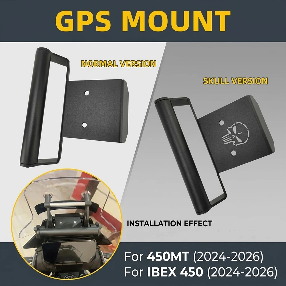Phone GPS Navigation Mount Bracket Motorcycle Handlebar Bar Extension Stand Holder For CFMOTO 450MT 450 MT 450-MT IBEX450 2024