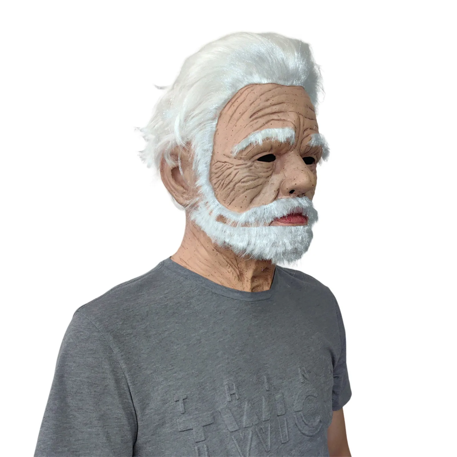 ハロウィン老人マスクフルフェイスロールプレイマスクリアルなヘッドギア仮装パーティーコスプレマスク仮装小道具アクセサリー