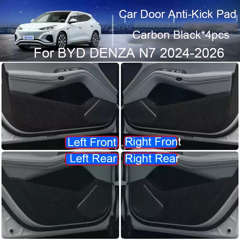

Автомобильная задняя стойка двери багажника, защитный порог для BYD DENZA N7 2024-2026, коврик из искусственной кожи, противоударный коврик, устойчивый к царапинам автомобильный аксессуар