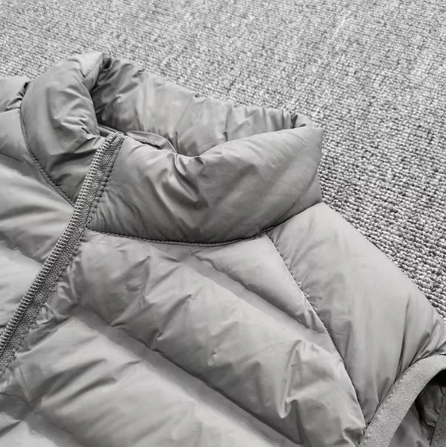 معطف خفيف بدون أكمام سترة منتفخة سترة رقيقة جدا دافئة خفيفة الوزن أسفل سترة صدرية الشتاء الرجال بطة أسفل سترة معاطف #3