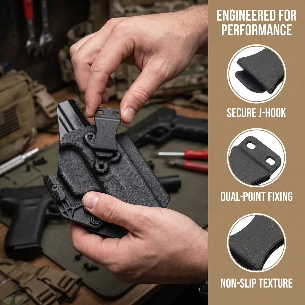Multicolor Kydex Sheath Belt Clip Knife Holster Back Clip Accessories with Mounting Screws Outdoor Carry Tool Clip