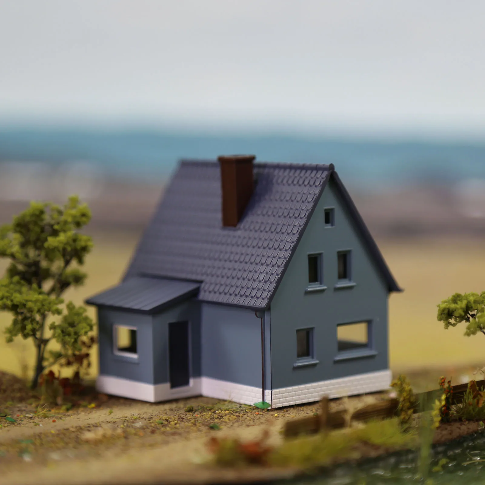 3 Units Mixed Color Model Railway N Scale 1:160 Village House Architectural Buildings Assembled JZN03