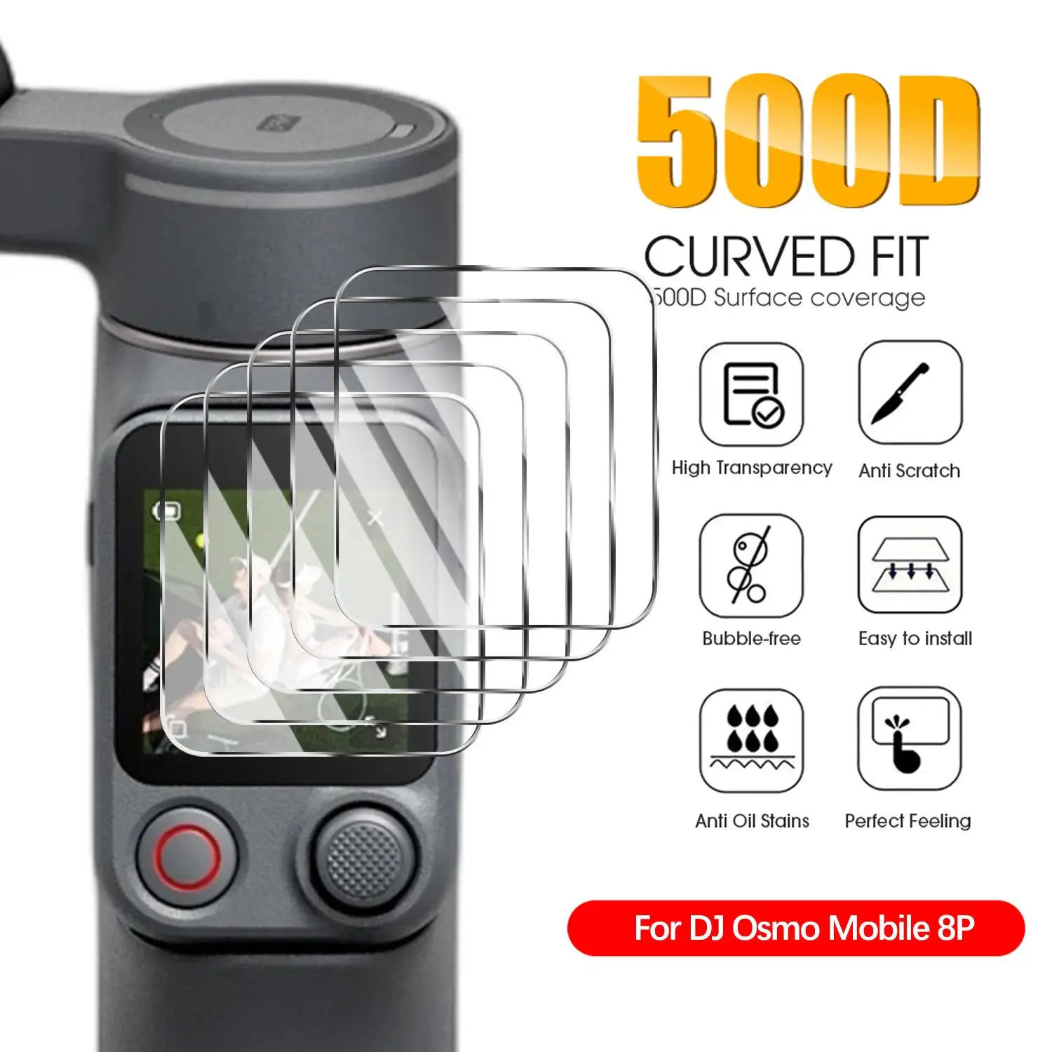 For DJI OSMO Mobile 8P Remote Control Screen Protector Full Coverage HD Clear Tempered Glass Protective Film For OSMO Mobile 8P