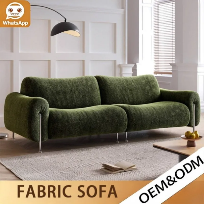 Italian Luxury Green Velvet L-Shaped Modular Sofa Bed Set Space Saving Corner Couch Villa Modern Living Room Furniture