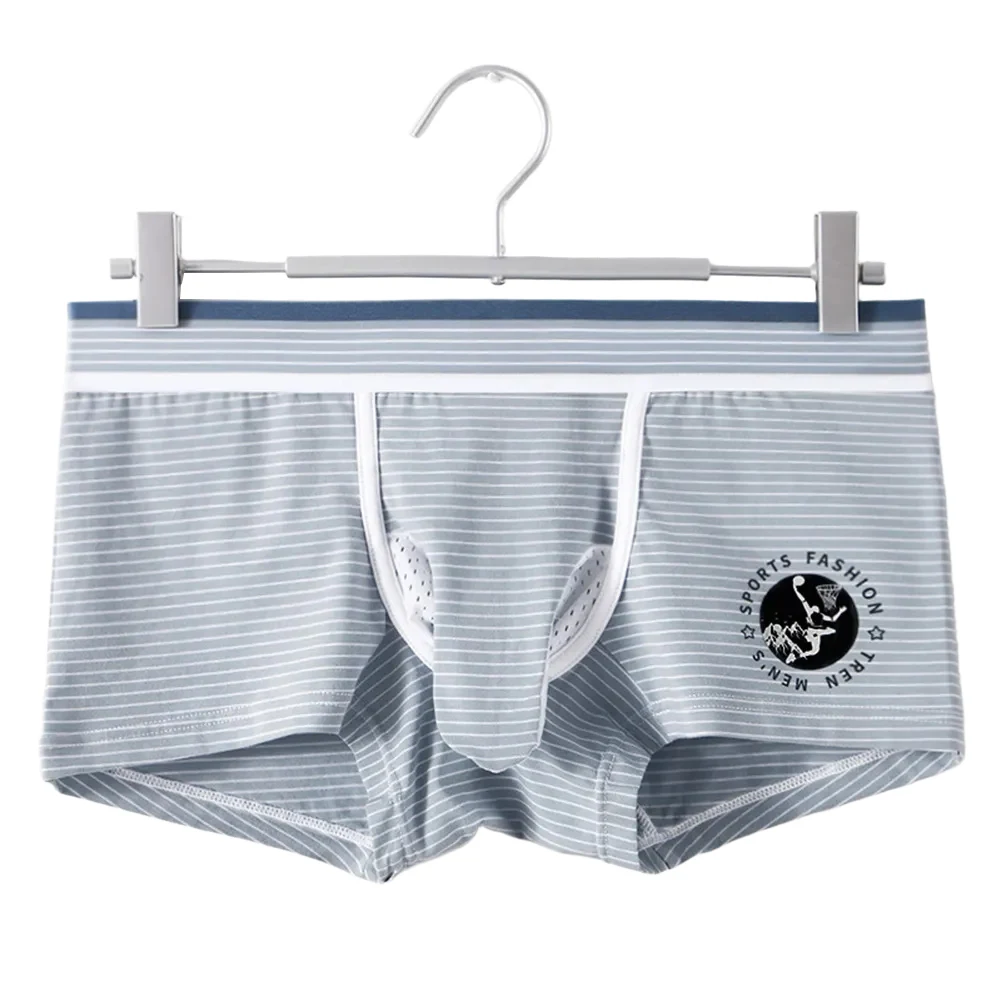 شورتات بوكسر قطنية قابلة للتنفس، مريحة، حزام خصر مرن، حالة جديدة، فصل الصفن للاسترخاء