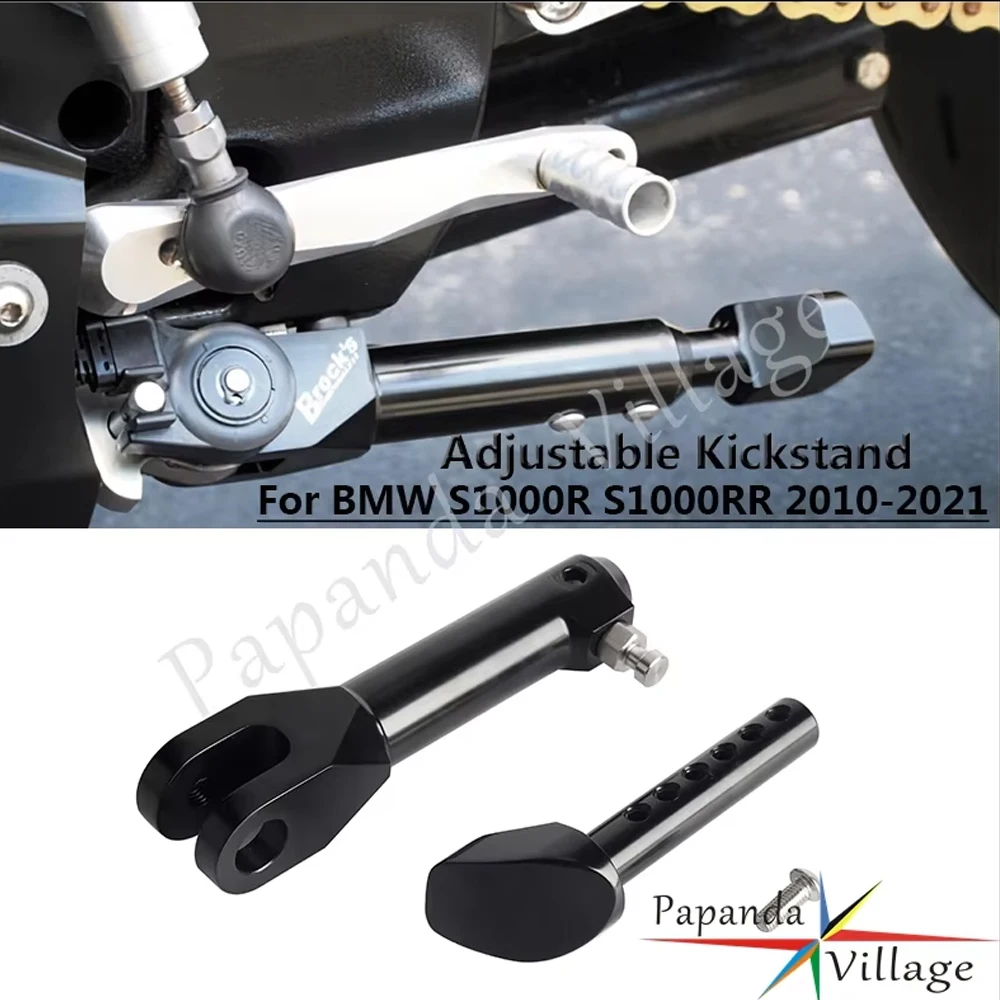 

Motorcycle Custom Side Stand Adjustable Kickstand 5.5"-7" Lowered Kick Stand Kit For BMW S1000RR 2010-2021 S1000R 2014-2021 2020