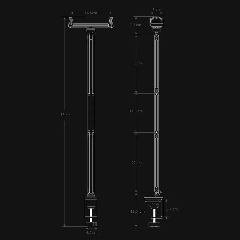 Soporte de tableta para cama de 4-12,9 pulgadas, brazo de aluminio para teléfono móvil, tableta de escritorio, soporte de montaje para iPad Mini