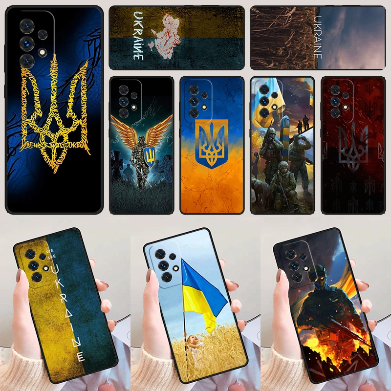 Ukraine Tryzub Flag phone case For Samsung Galaxy A42 A31 A40 A51 A71 A32 A80 A91 A52 A72 A73 A20e A21S A50 A70 A11 A12 Cover