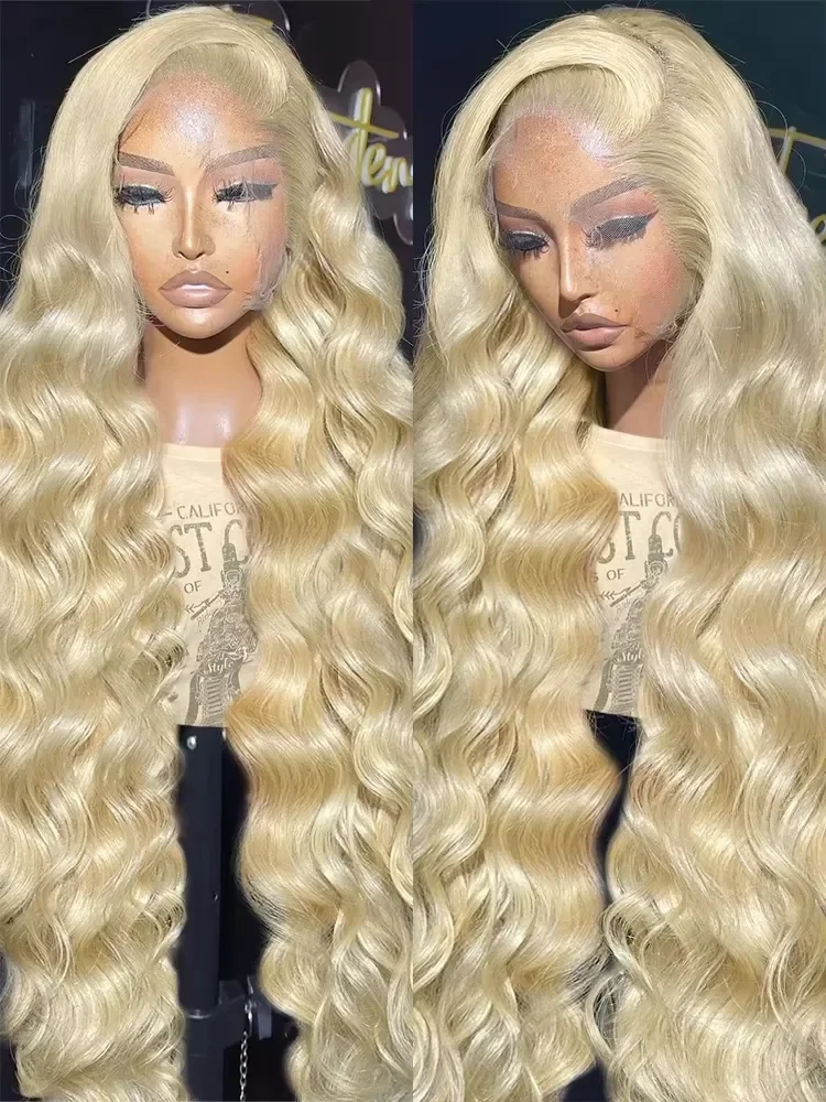 

30 40 42 Inch 250% Density #613 Honey Blonde 13x6 HD Lace Front Human Hair Wigs Peruvian Body Wave Lace Frontal Wigs For Women