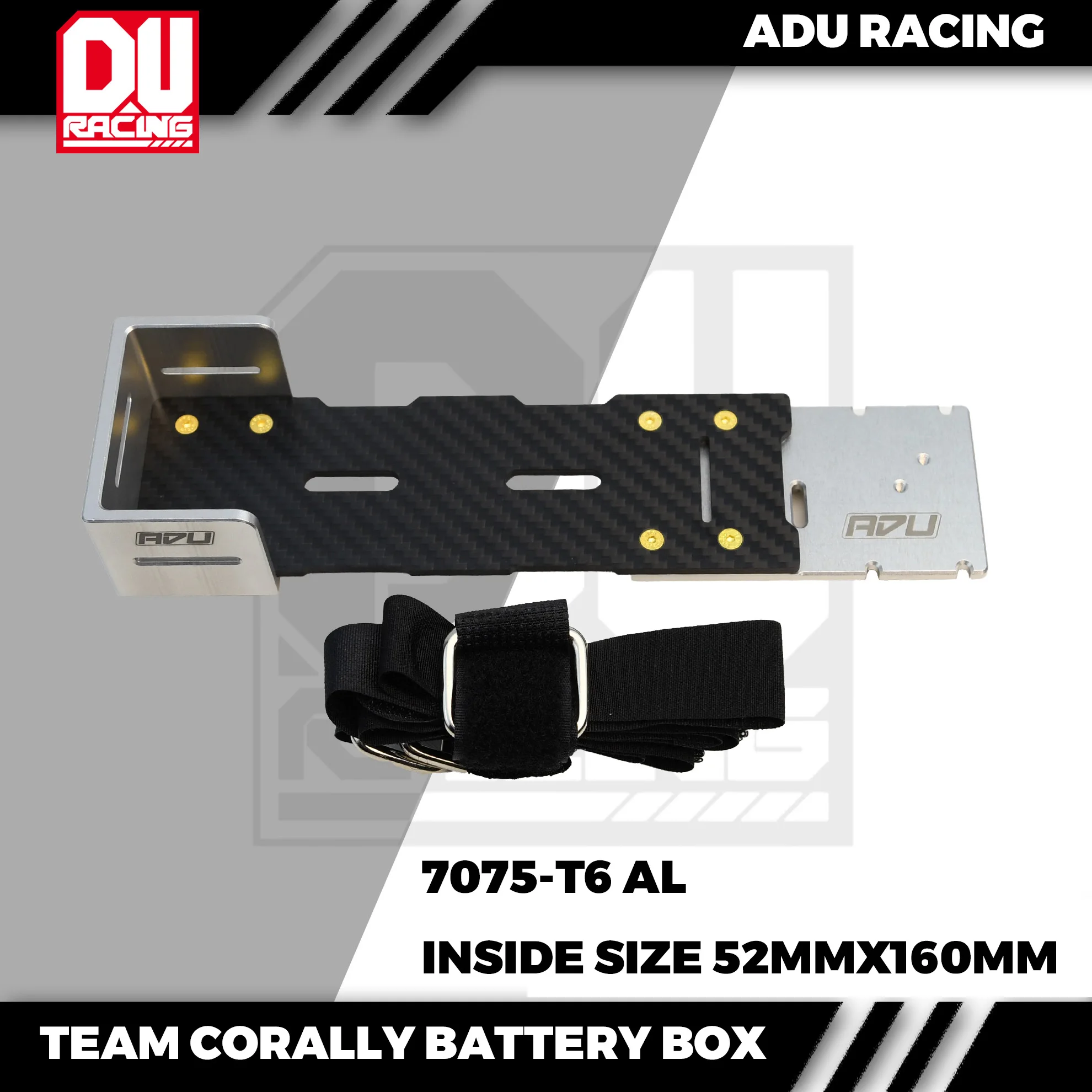 ADU RACING BATTERY BOX AND ESC PLATE 7075-T6 AL for TEAM CORALLY ALL RTR CARS