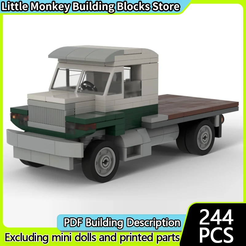 

Модель городской автомобиль MOC, строительные кирпичи, бортовый транспортный грузовик, модульная технология, детские праздничные подарки, сборные игрушки, костюм