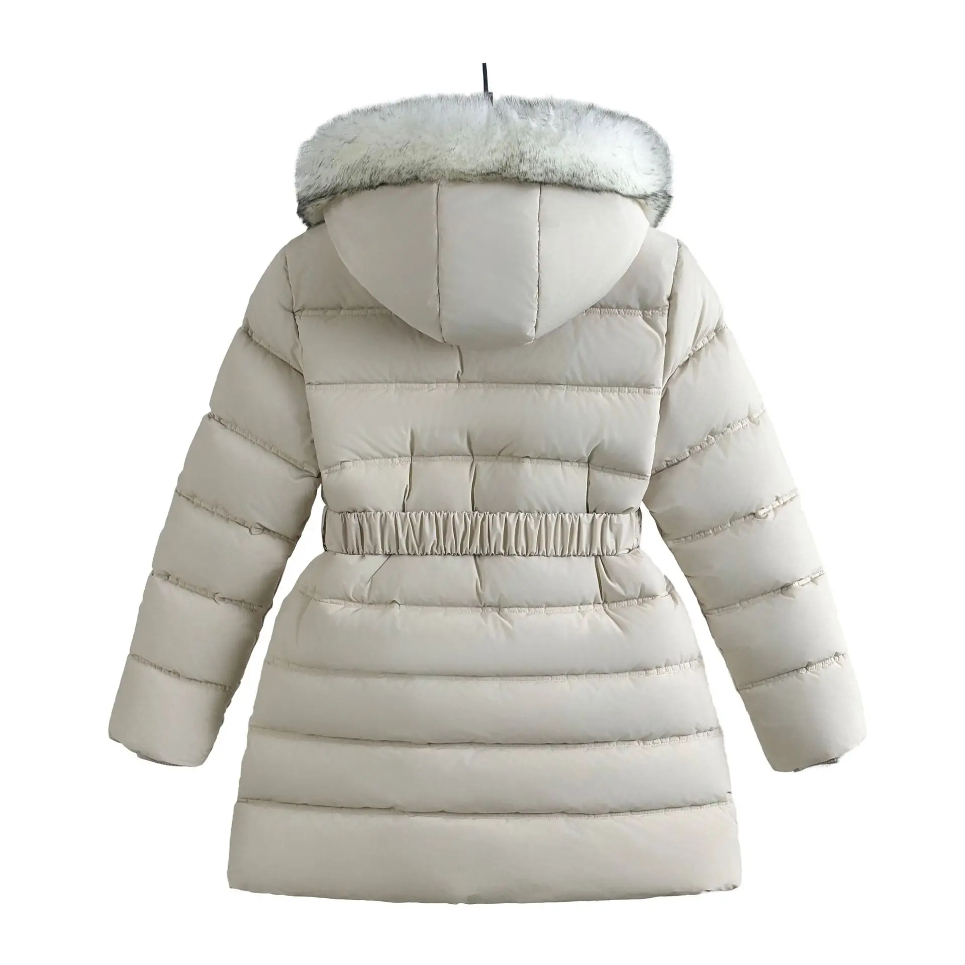 UNITIM 2026 Winter Children Girls Parkas 4-14Yrs Kids Girls Below‑Knee Mid‑Length Padded Coat Junior Girls Plush Warm Jackets