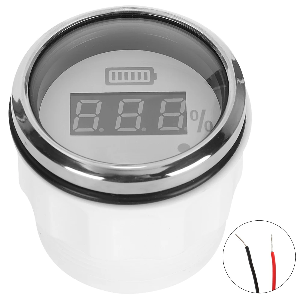 

52 мм 2-дюймовый цифровой датчик аккумулятора, водонепроницаемый противотуманный счетчик 12 В с умной сигнализацией для кораблей, электромобилей, лодок, лодок, датчик