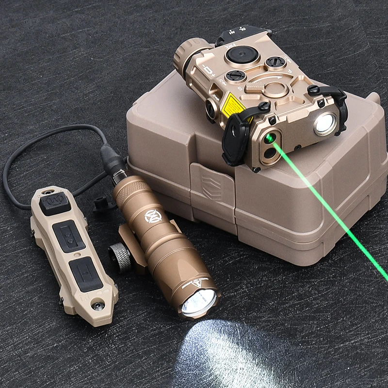 Tactical Metal OGL WADSN Laser M600U M300A Flashlight Dual Function Pressure Switch Set Red Green Blue IR Laser LED Weapon Light