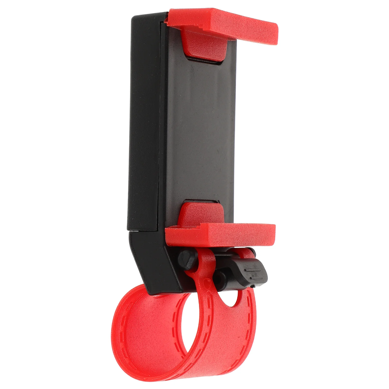 

Universal Red Steering Wheel Phone Holder Car Mobile Mount Hands-Free Clip Compatible with Most Phones Push Cart Phone Holder