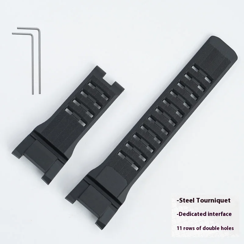 Resin watch strap for Casio GSHOCK, the third generation of the Big Mud King GWG-B1000 dedicated notch steel ring wristband