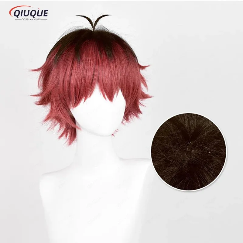 

asdh8@Anime Frieren At The Funeral Stark Cosplay Wig Brown Red Black Short Heat Resistant Synthetic Hair Party Wigs + Wig CapCOS