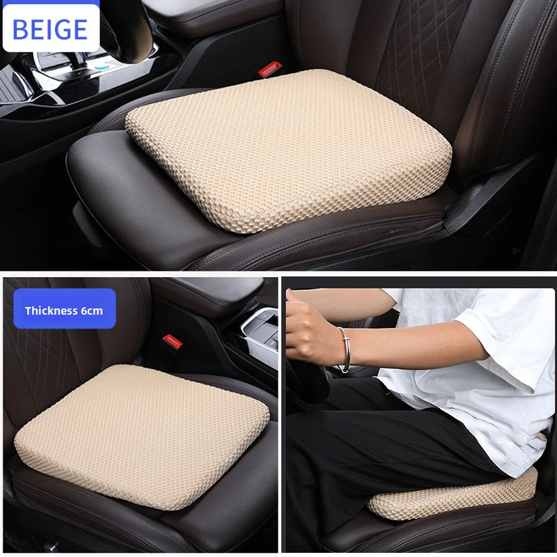 Portable Car Booster Seat Cushion Heightening Height Boost Mat Breathable Car Wedge Seat Pad Fatigue Relief Suitable For Cars