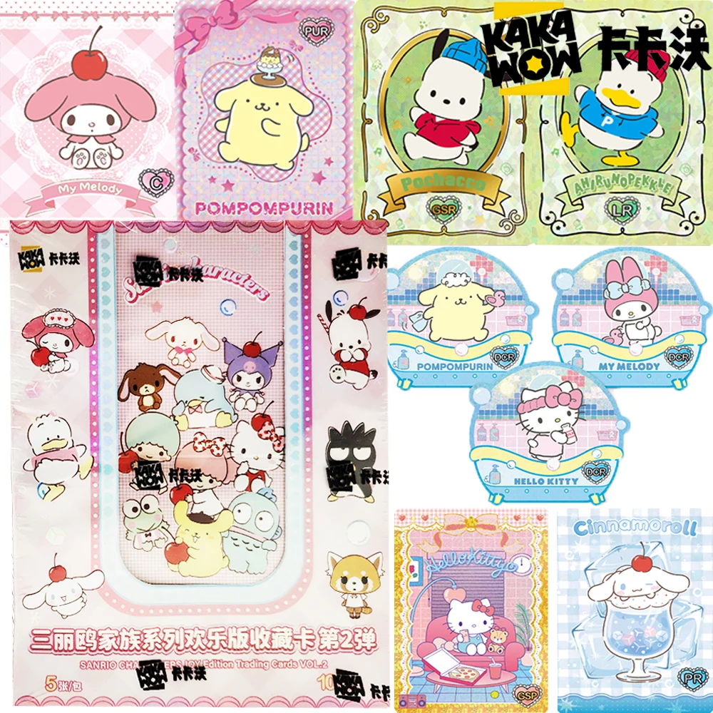

KAKAWOW Original Sanrio Trading Cards Cartoon Cute Anime Character Sweet Heart Restaurant Collection Cards Birthday Gift for Fan