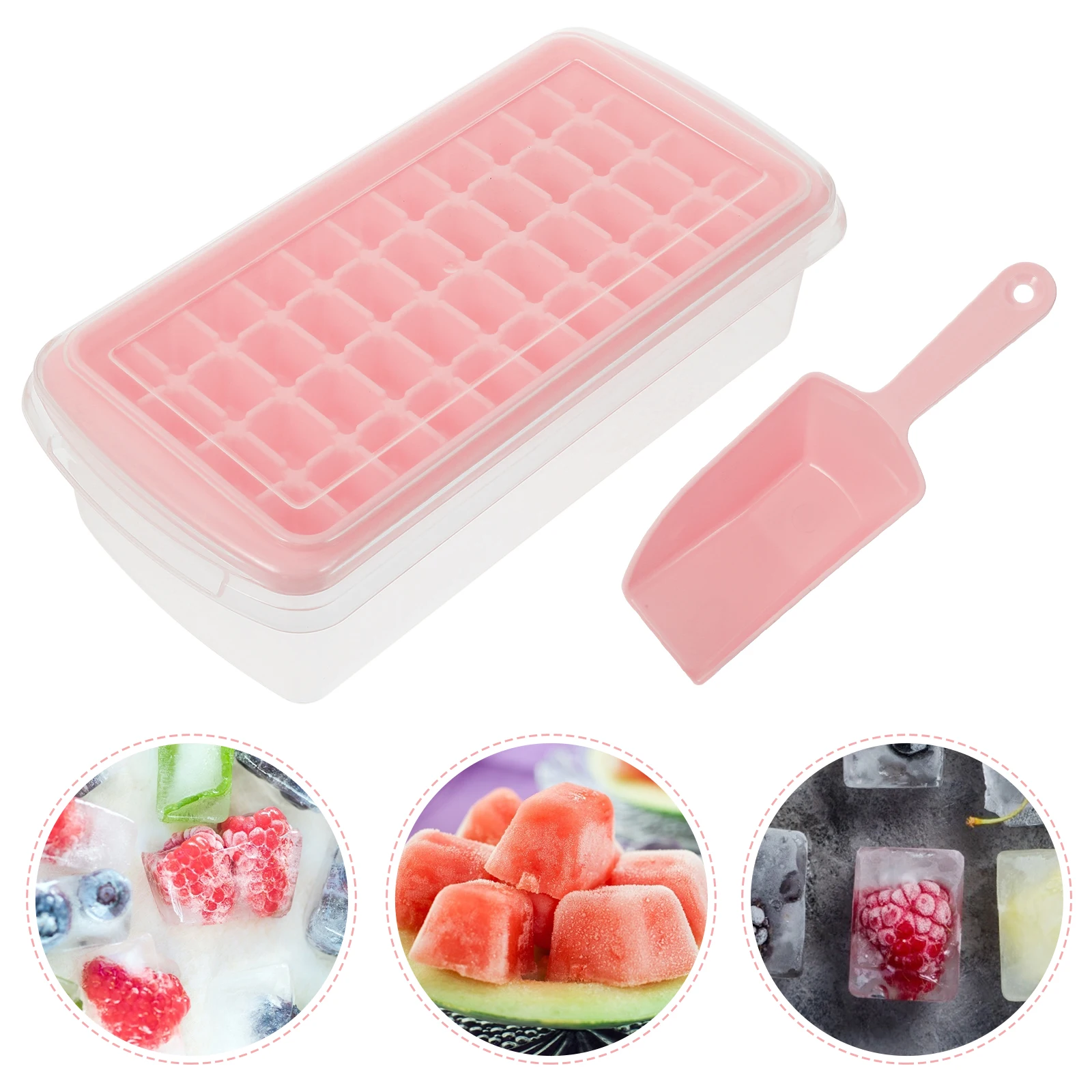 

Ice Cube Tray Silicone Mold Non stick Easy Demould Premium Material Scraper Baking Molds Kitchen Bar Tools Home