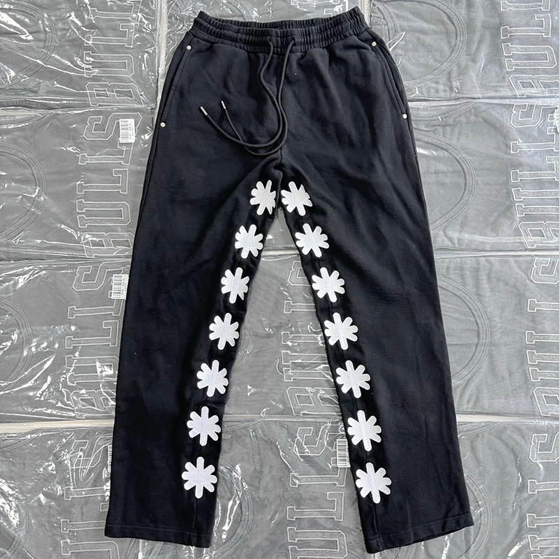 

Высококачественные модные спортивные брюки с вышитым логотипом и эластичным поясом на шнурке для мужчин, осенне-зимние, простой дизайн, длинные.