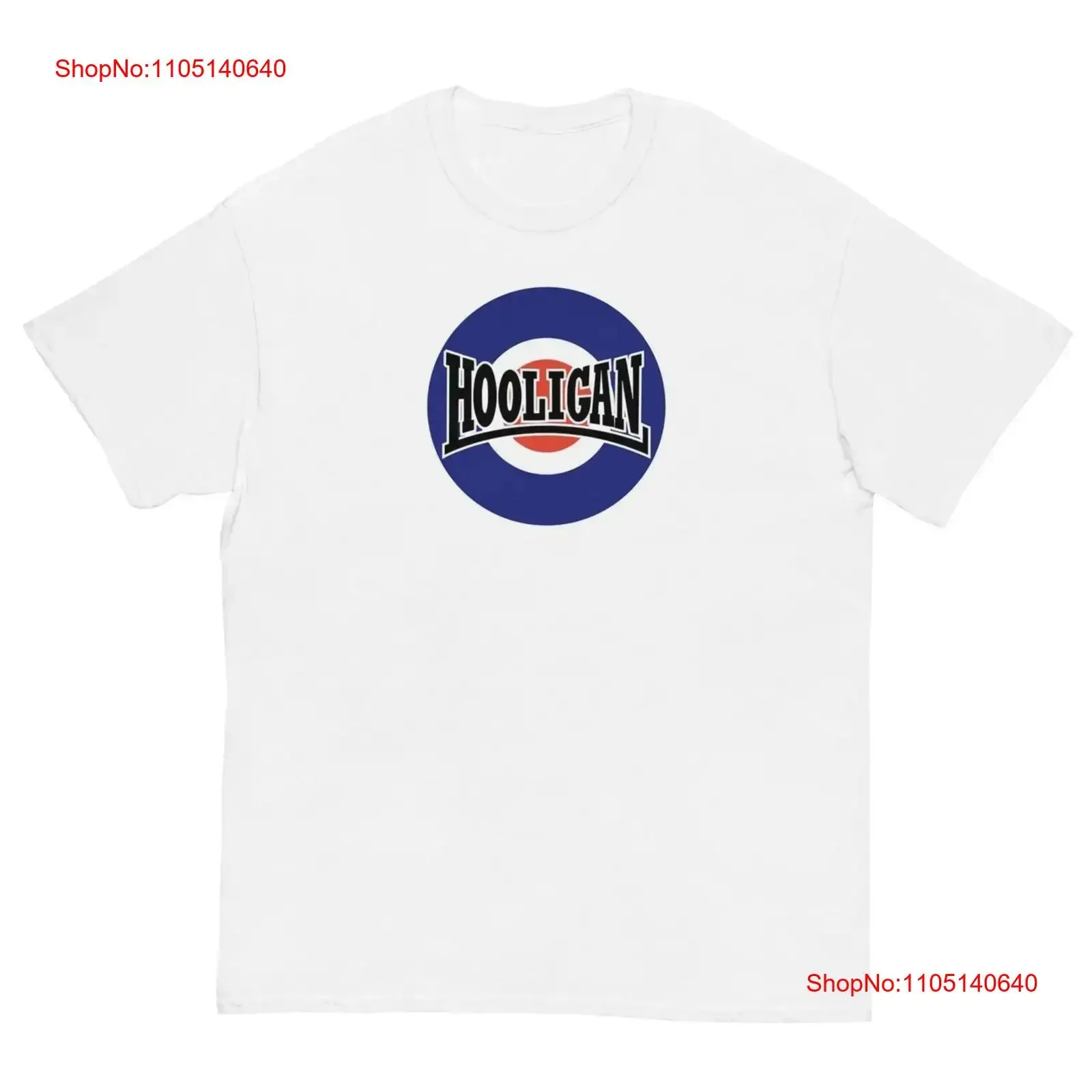 تي شيرت Hooligan Mod Target تي شيرت عتيق مغسول للجنسين قابل للتنفس قليلاً مريح ملابس الشارع الشهير للارتداء اليومي