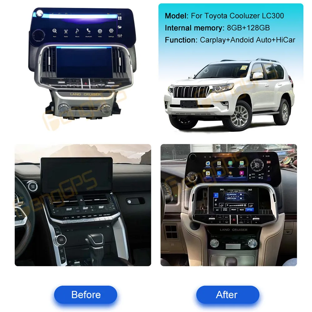 For Lexus LC300 LX600 2022 - 2023 Android Car Radio Wireless Carplay Stereo Receiver Autoradio Multimedia Player GPS Navi Touch