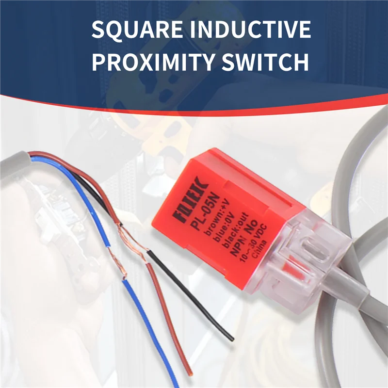 PL-05N/P DC 10-30V NPN NO 5Mm Square Inductive Proximity Sensor Switch 3 Wire P With Screws