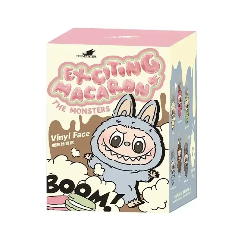 POPMART Original los monstruos emocionantes macarrones V1 muñecos de vinilo colgantes caja ciega coleccionable juguete Kawaii regalo de cumpleaños en Stock