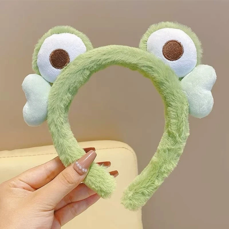 1pc Kawaii Cartoon Testa soffice Morbida trama di peluche Y2k Cura perfetta della pelle Fascia per capelli Regular Casual Styling quotidiano Carino gioco di ruolo