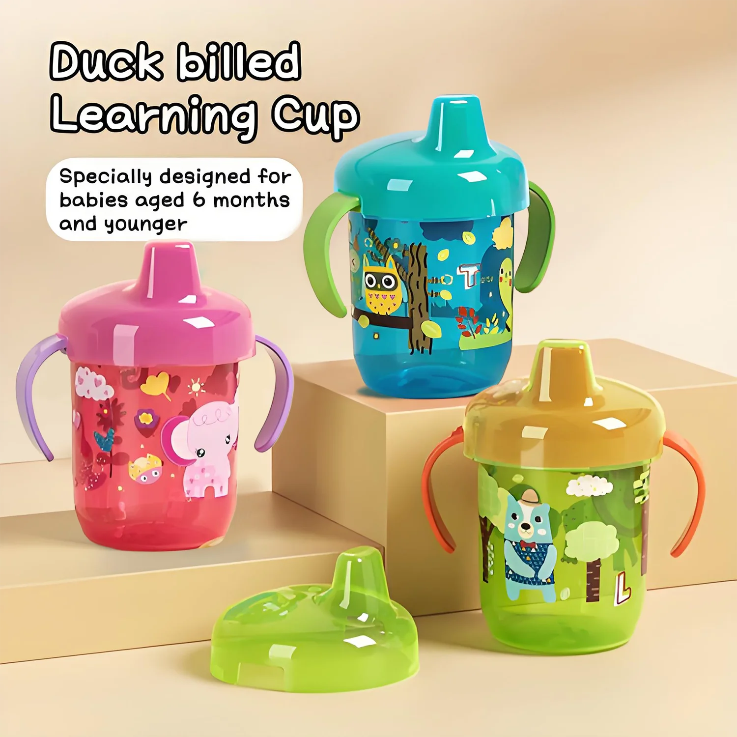 6 maanden en up babyfles 260 ml magische mok baby drinkbeker baby anti-verstikking training mok kinderen drinkbeker
