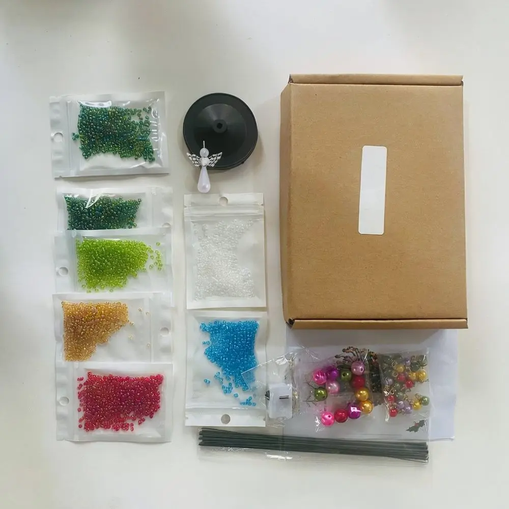 DIY Glass Bead Christmas Tree Ornament Set Handmade Jewelry Making Craft Supplies Unique Holiday Gift For Adult Hobbyist
