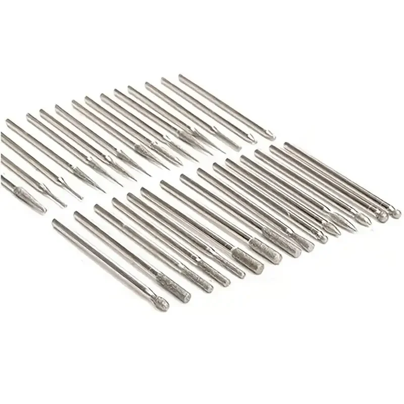 30Pc/box Drill Bit Diamond Burs Bits For Electric Grinder Rotary Tool SetGrinding Carving Cutting Rotary Tool Abrasive Tool Part