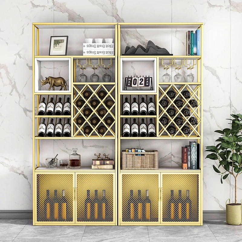 

Wrought iron winery against the wall for home use, customizable partition wine rack rack