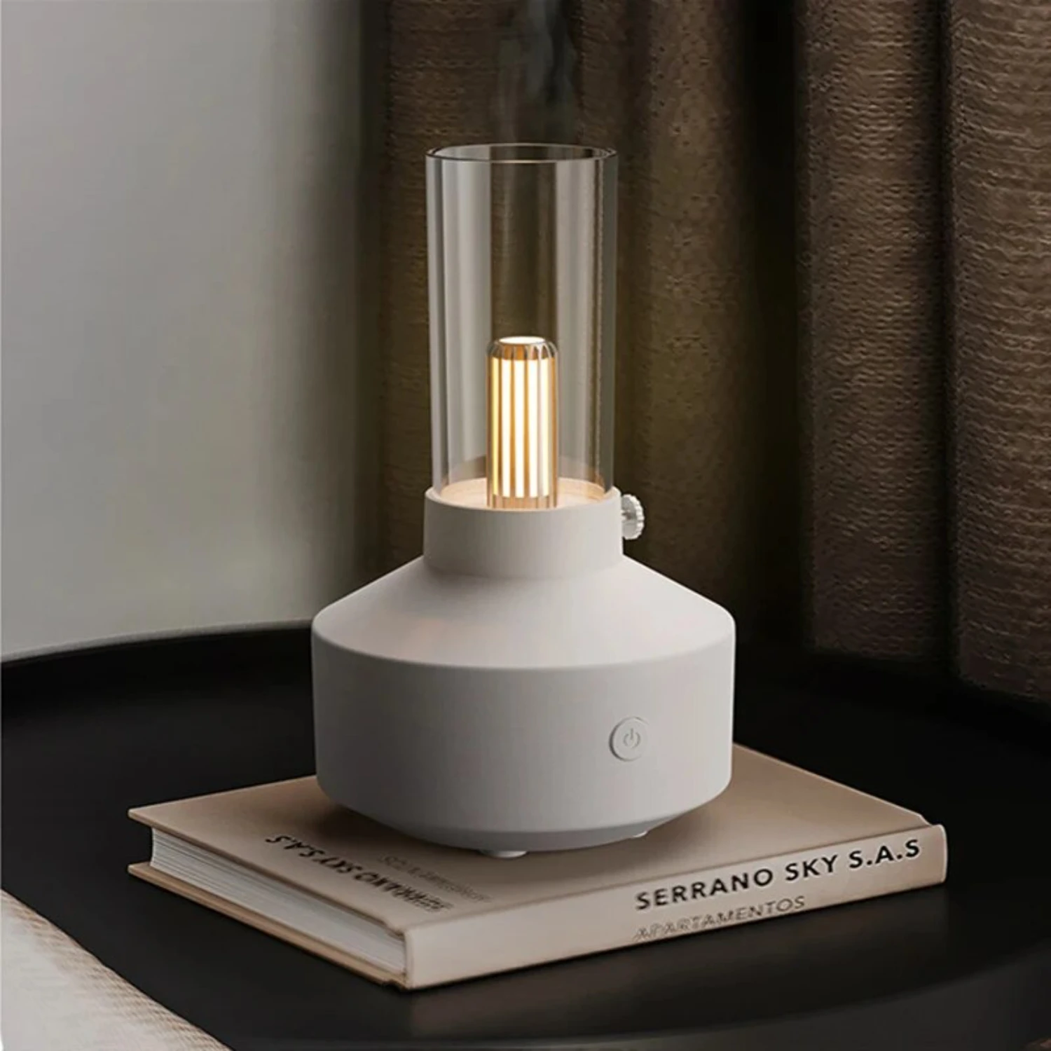 New Enhance Your Relaxation Experience with this Portable Compact Ultrasonic Essential Oil Diffuser - Relaxing Candle Light Shap