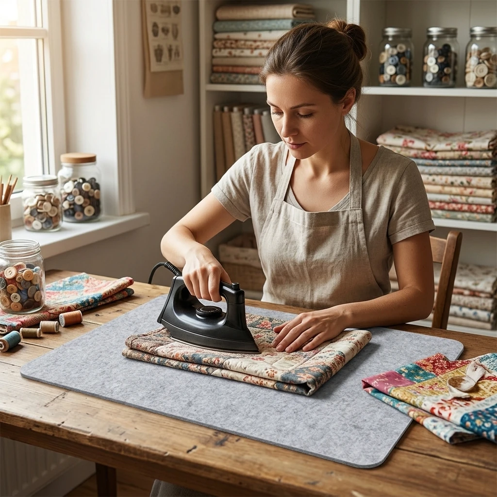 Heat Resistant Ironing Mat Thickened Felt Pressing Pad for Sewing Craft Projects Home Quilting Durable Heatproof Mat