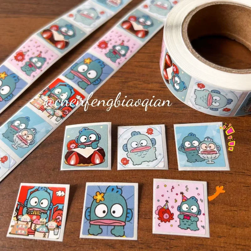 500 قطعة ملصقات Hangyodon Kawaii DIY بها بنفسك ختم التسمية الزخرفية الكرتون الاطفال حفلة عيد ميلاد الحلوى هدية ملصقات لوازم مكتبية
