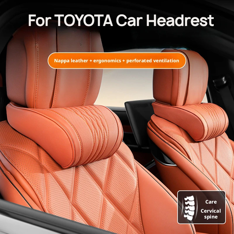 Universal Fit Headrest & Lumbar Support Set For Toyota Camry RAV4 Highlander Fortuner Hilux Sienna Innova All Season Use